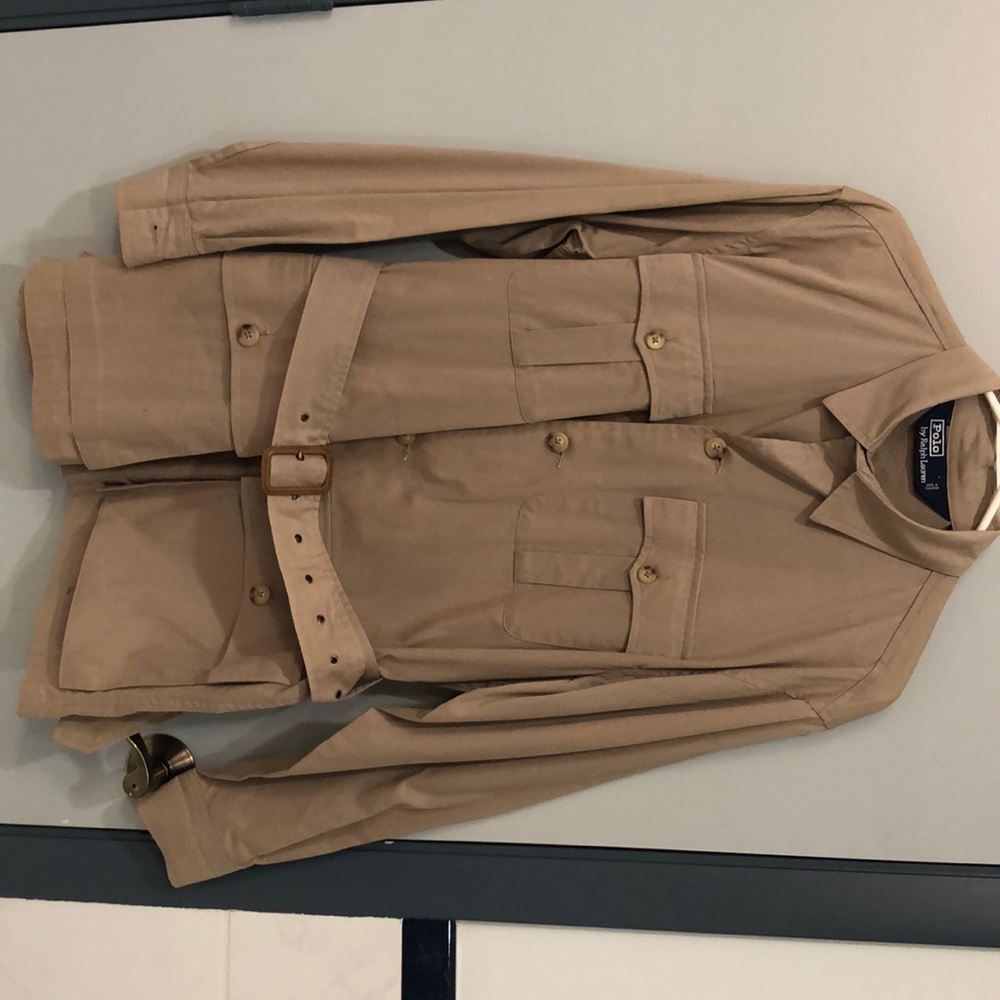 Trench coat/lightweight Polo by Ralph Lauren shirt